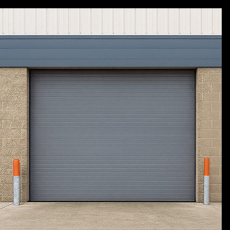 Commercial garage door after repair