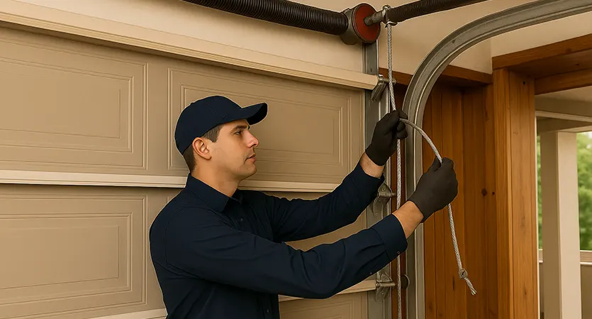 Emergency garage door cable repairs