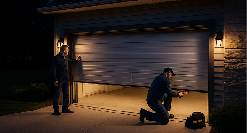 Emergency garage door repairs
