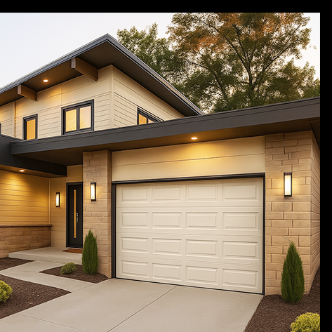 Garage door after repair