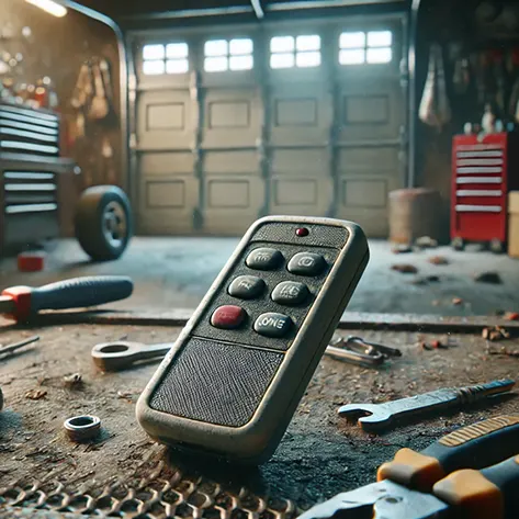 Garage door remote before repair