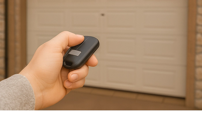 Smart garage door opener remote